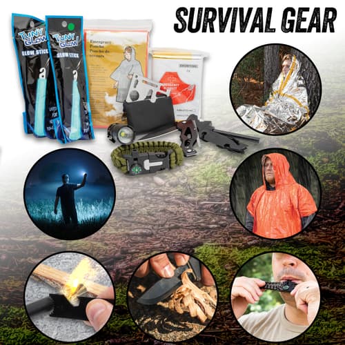 Survival gear included and uses.